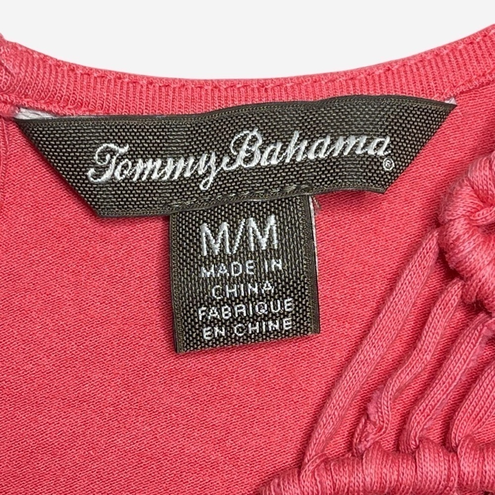 Tommy Bahama Tambour Crochet Neck Maxi Dress Coral Medium M - Picture 10 of 11